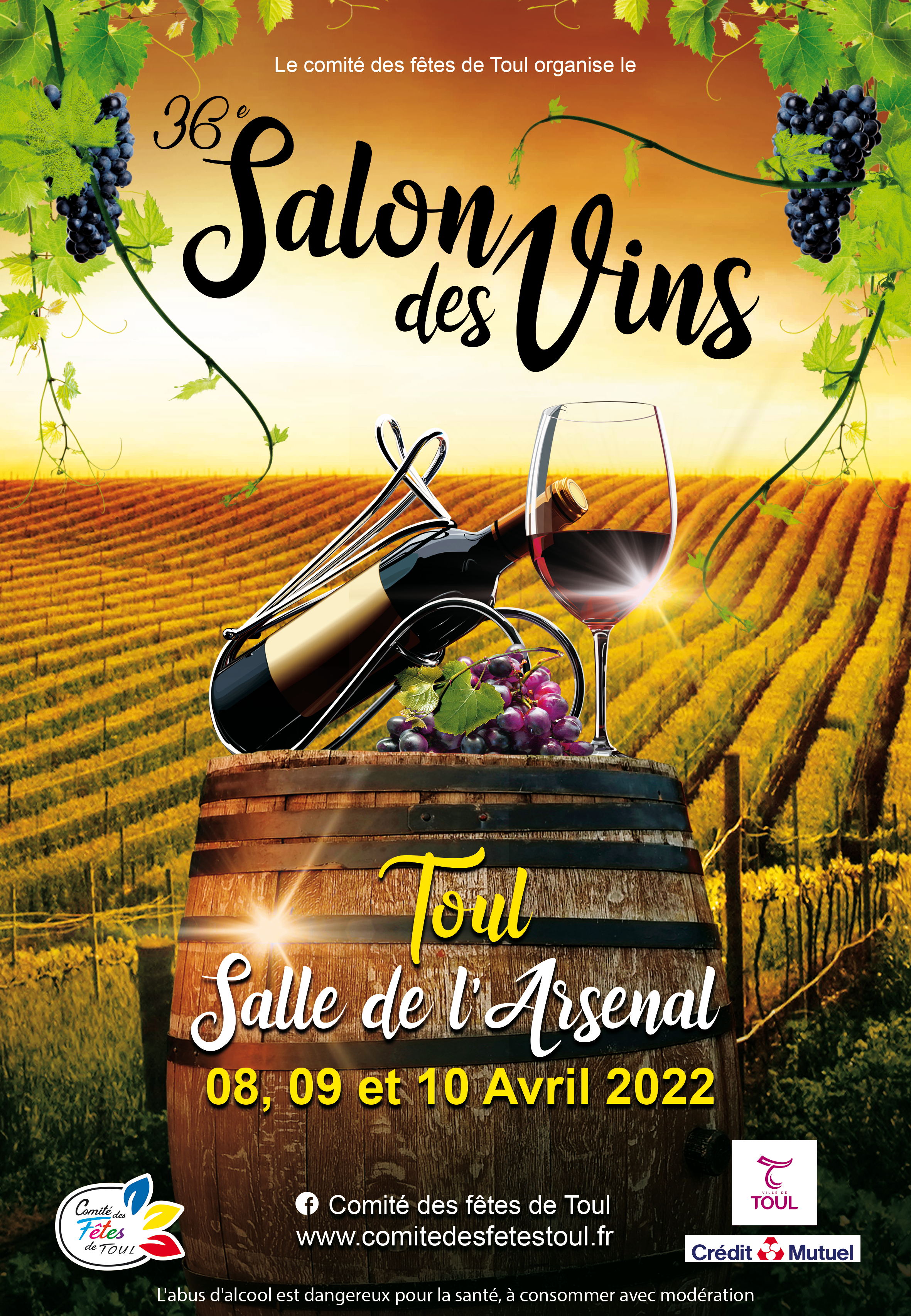 Calendrier Salon Des Vins 2023 Salon Des Vins 2022, Les 8, 9 Et 10 Avril 2022 À La Salle De L'arsenal De  Toul